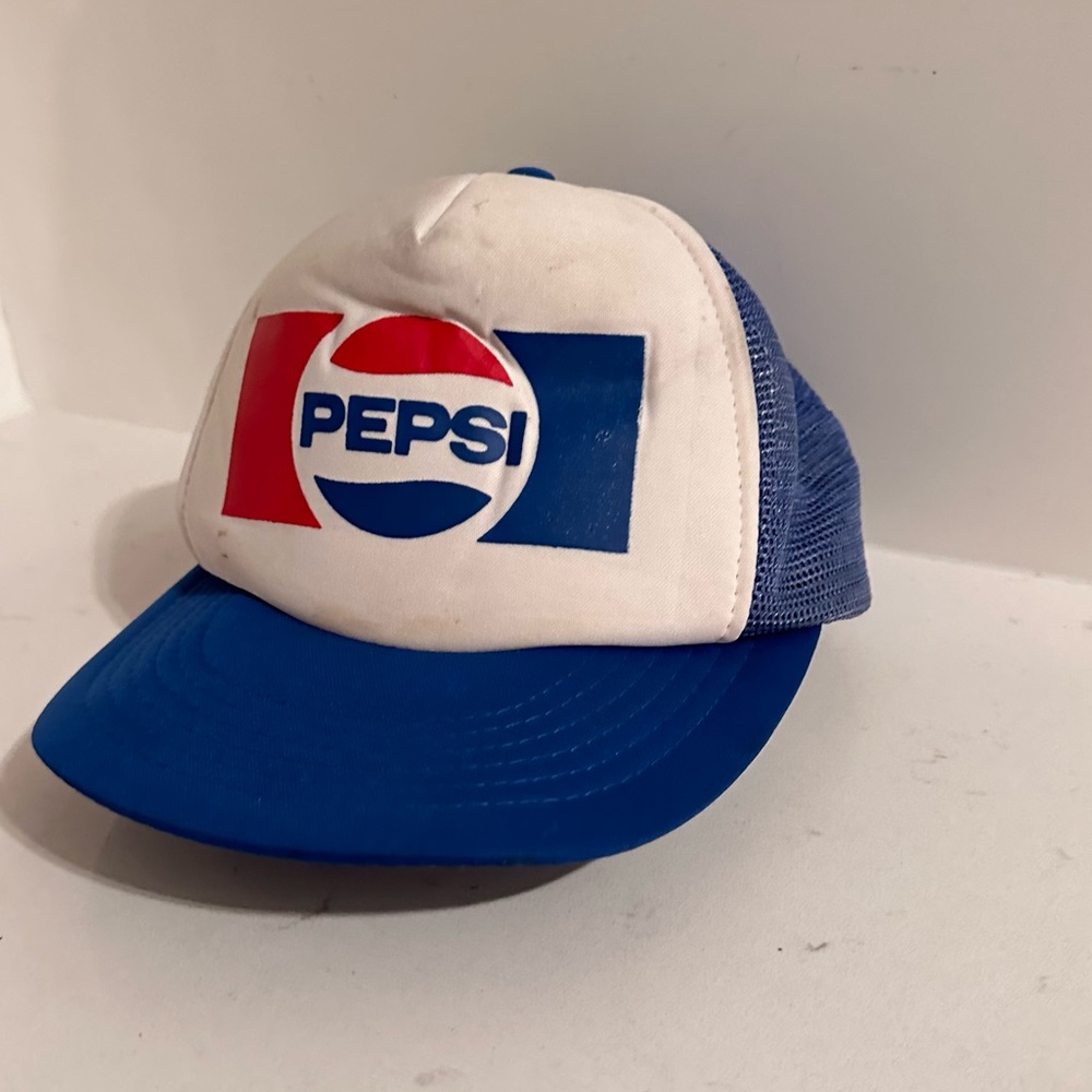 Vintage Pepsi Trucker Hat, Snap Back, Baseball Cap - Picture 2 of 8